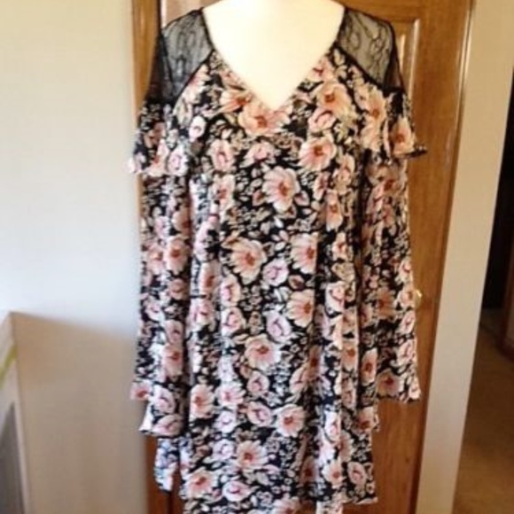 Pink Pansies Dress Entro main image 0